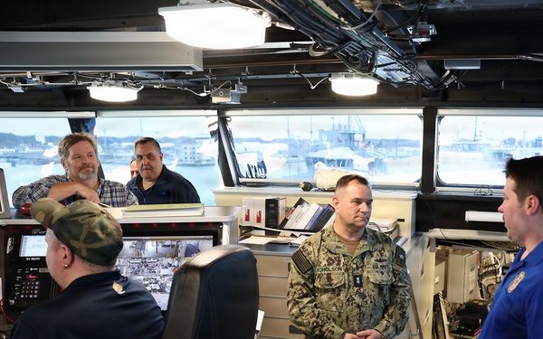 Rear Adm. Benjamin R. Nicholson tours USNS Cody