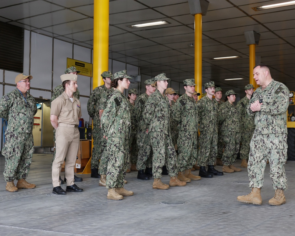 Rear Adm. Benjamin R. Nicholson tours USNS Cody