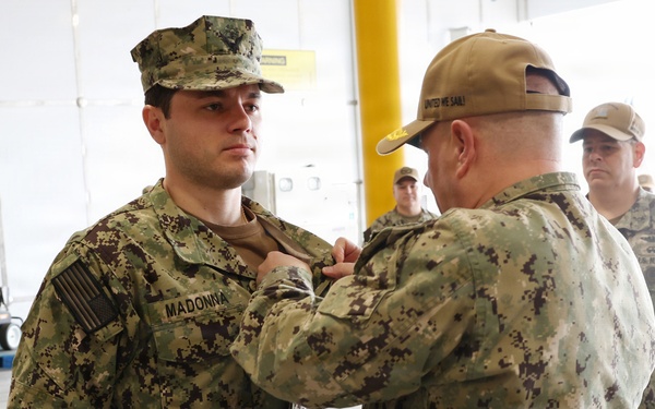 Rear Adm. Benjamin R. Nicholson tours USNS Cody
