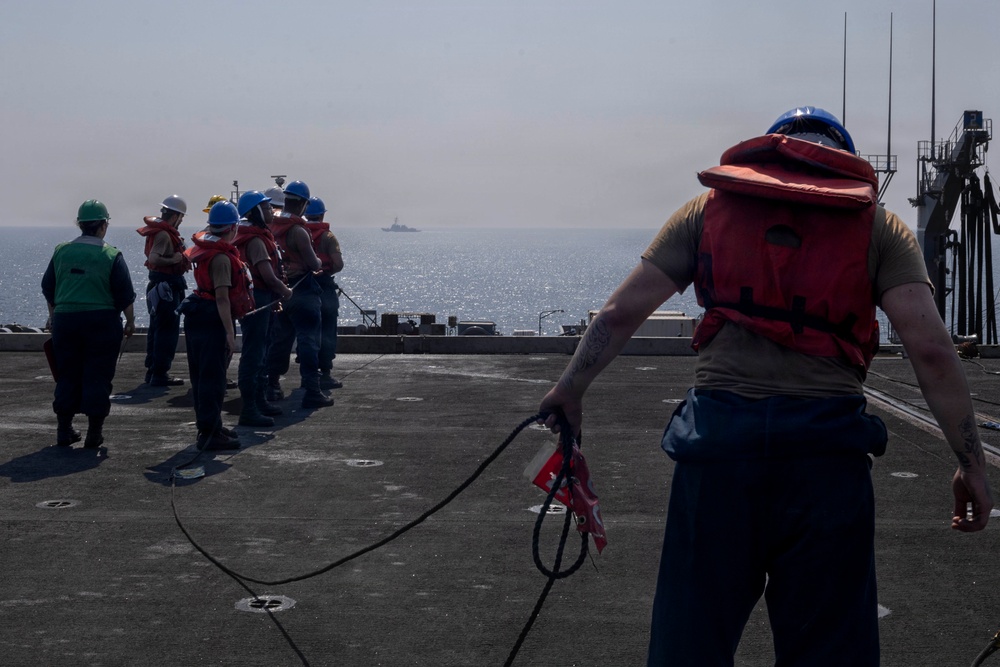 Abraham Lincoln Conducts a Fueling-at-sea