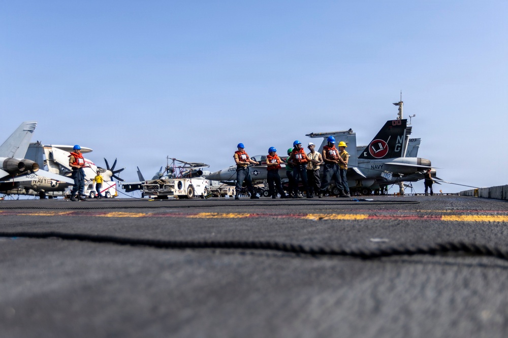 Abraham Lincoln Conducts a Fueling-at-sea