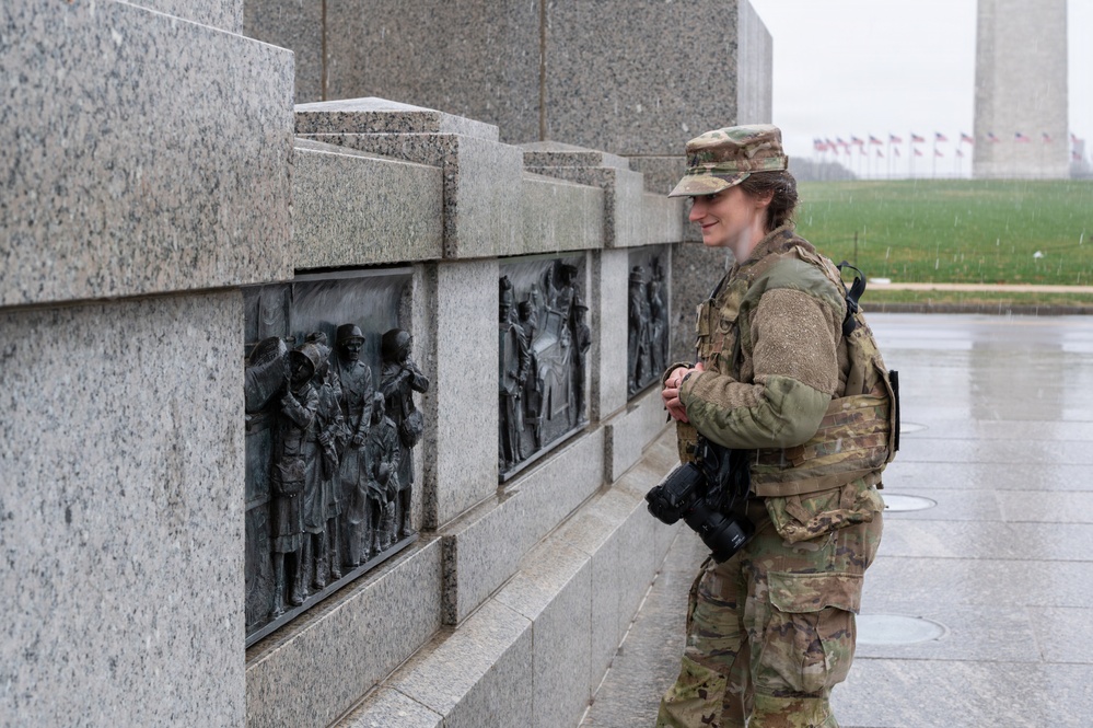JTF-DC patrols National Mall during snowfall