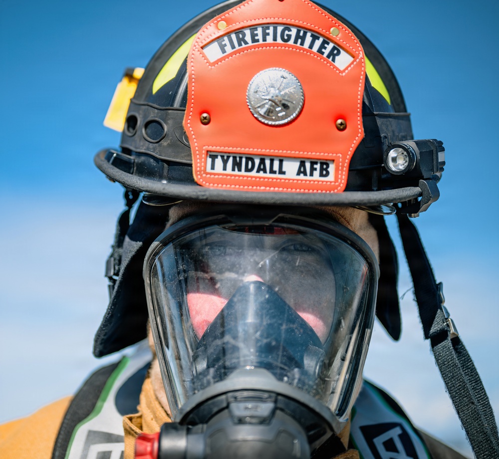 325th CES respond to simulated vehicle fire during Noble Panther 26-4