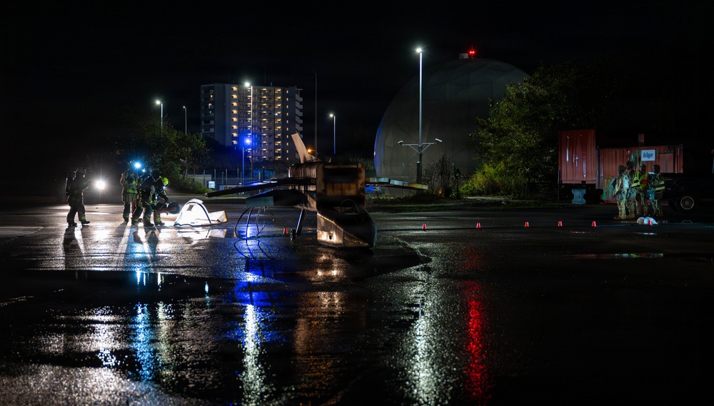 BM26: Firefighters respond to simulated aircraft emergency