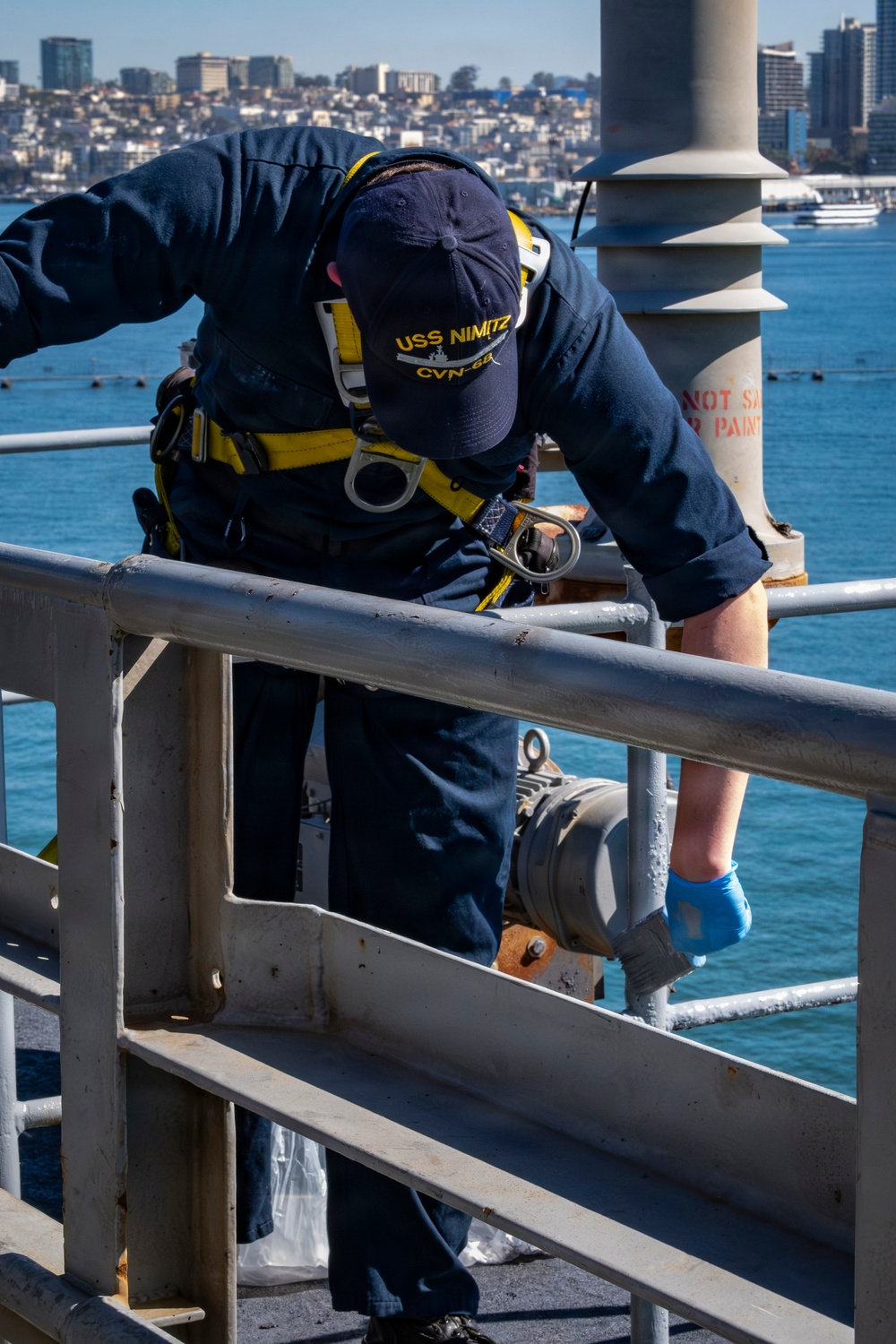 Nimitz Sailor Performs Preservation