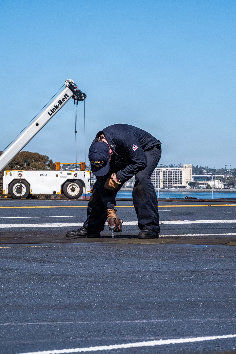 Nimitz Sailor Performs Preservation