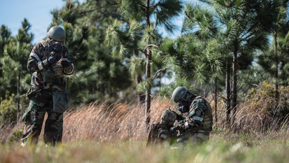 325th FW responds to a simulated chemical attack during Noble Panther 26-4