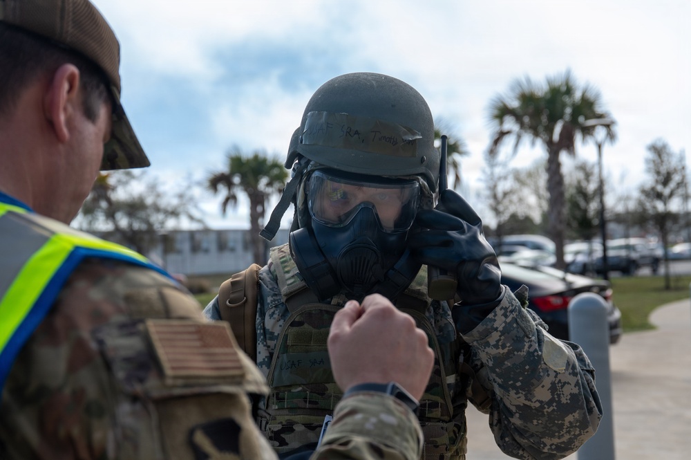 Tyndall Air Force Base personnel takes part of Noble Panther 26-4 sweep exercise
