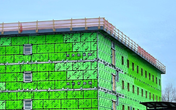 March 2026 construction operations for fiscal year 2024-funded $55.75 million Collective Training Officers Quarters Project at Fort McCoy