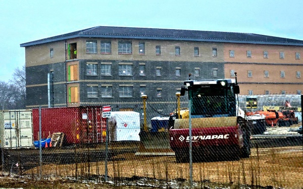 March 2026 construction operations for fiscal year 2024-funded $55.75 million Collective Training Officers Quarters Project at Fort McCoy