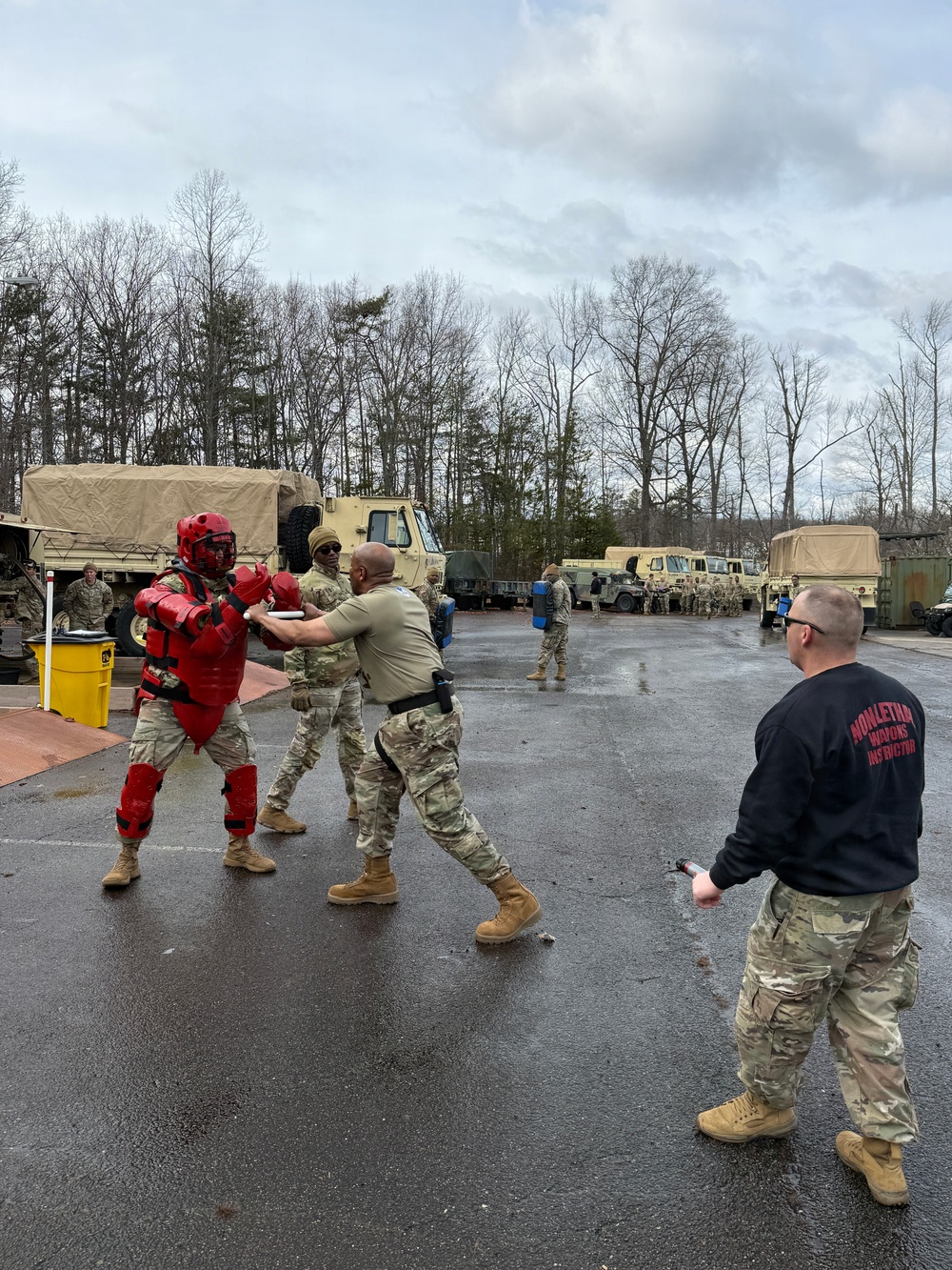 Soldiers assigned to the 1st Battalion, 178th Field Artillery Regiment conducted Oleoresin Capsicum (OC) spray certification training at Davison Army Airfield, Fort Belvoir, Feb. 22–27