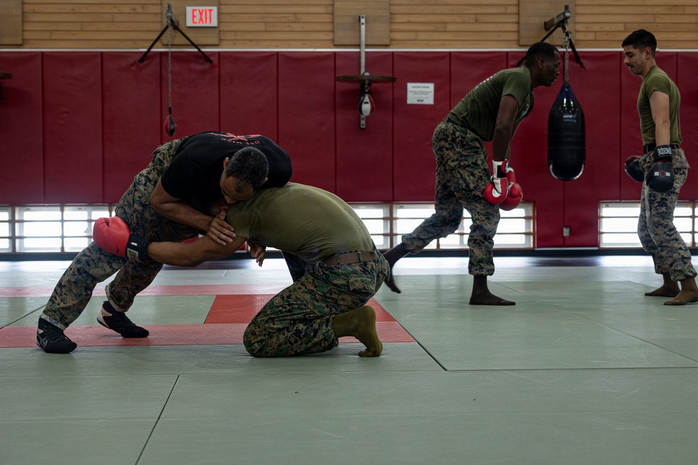 Marines participate in Marine Corps Martial Arts Program workshop