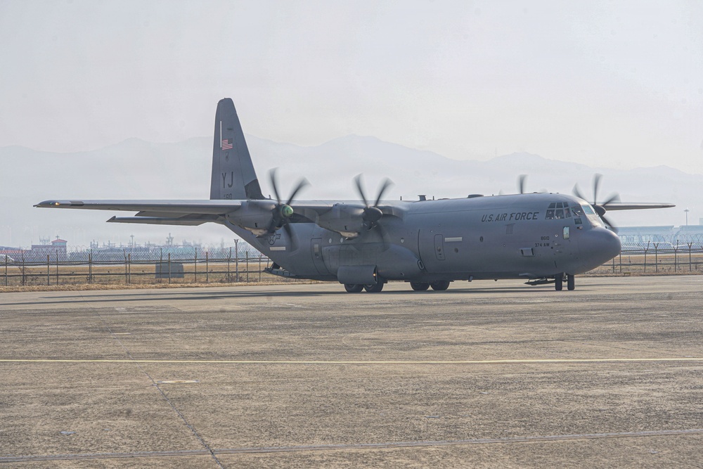 C-130 arrives to support medical evacuation exercise