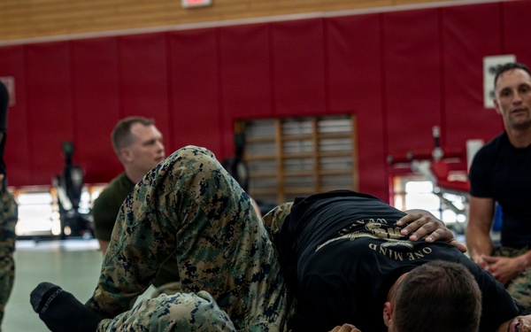 Marines participate in Marine Corps Martial Arts Program workshop