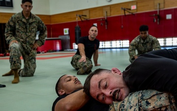 Marines participate in Marine Corps Martial Arts Program workshop