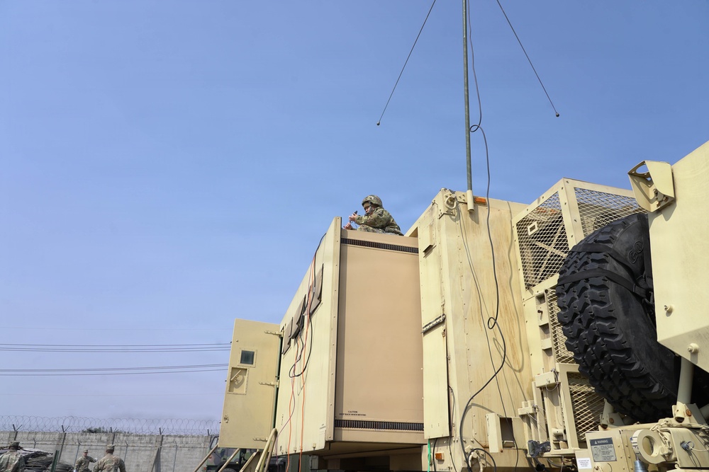 Communications vehicle supports convoy training operations
