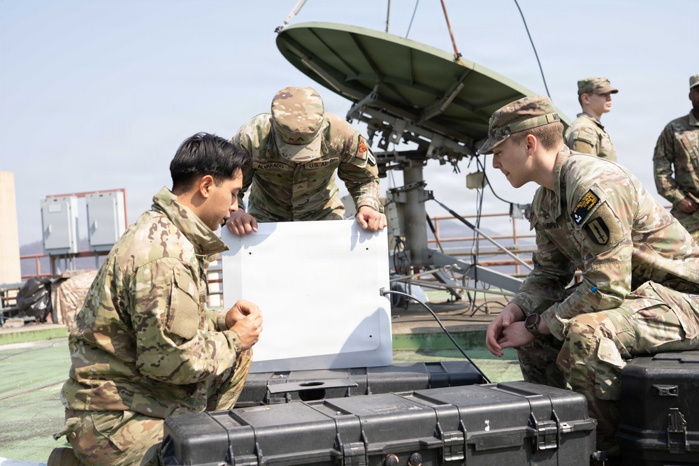 1st Signal Brigade Soldiers at Command Post Tango
