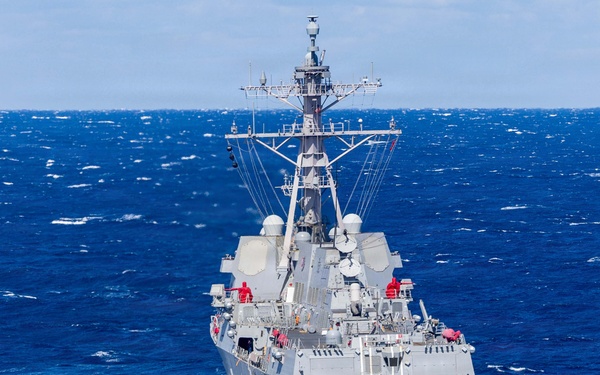 USS Rafael Peralta (DDG 115) Transits North Pacififc Ocean