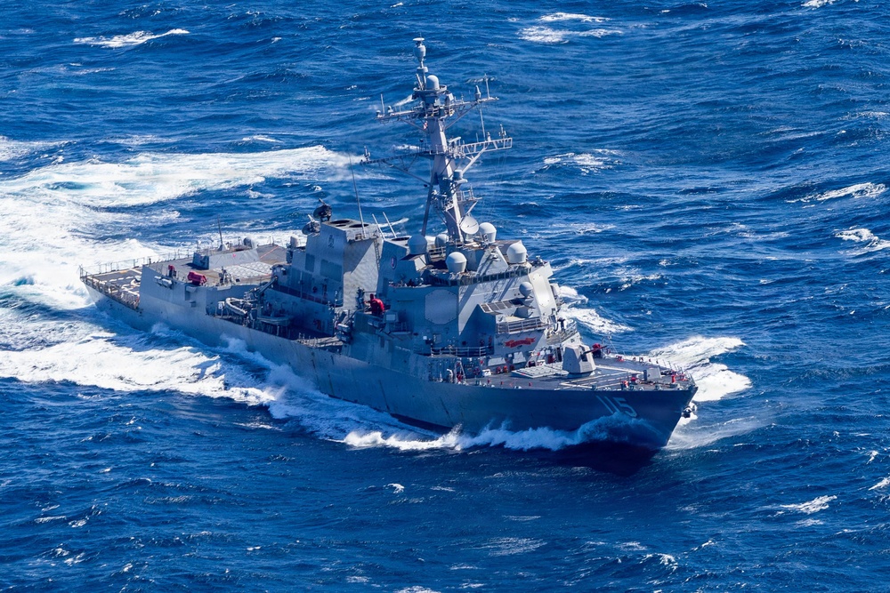 USS Rafael Peralta (DDG 115) Transits North Pacififc Ocean