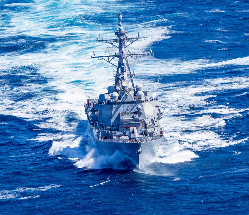 USS Rafael Peralta (DDG 115) Transits North Pacififc Ocean