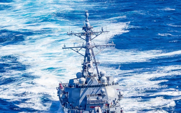 USS Rafael Peralta (DDG 115) Transits North Pacififc Ocean