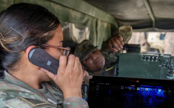 3rd Battalion, 265th Air Defense Artillery Regiment performs communications exercise