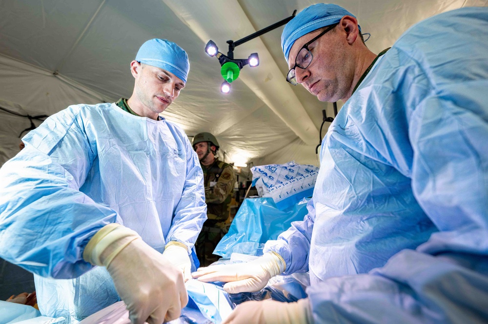BM26: U.S. Airmen and Marines simulate austere medical operations
