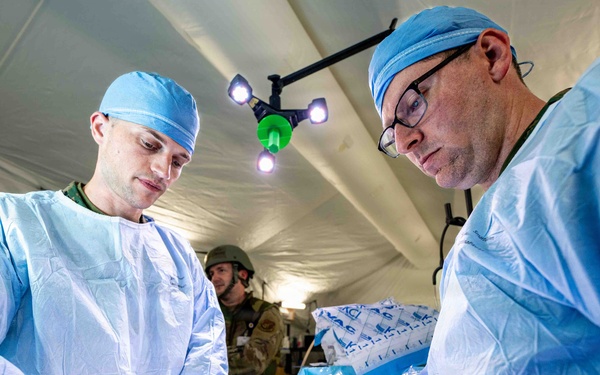 BM26: U.S. Airmen and Marines simulate austere medical operations