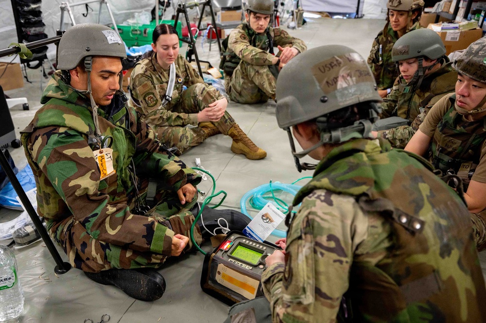 BM26: U.S. Airmen and Marines simulate austere medical operations