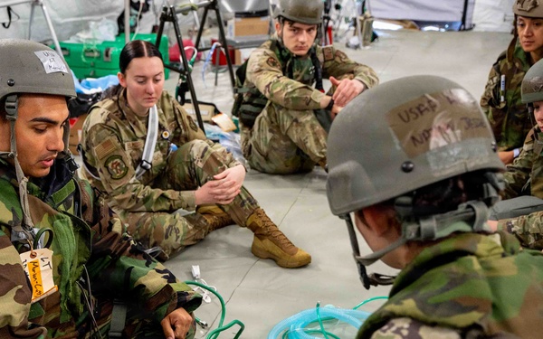 BM26: U.S. Airmen and Marines simulate austere medical operations