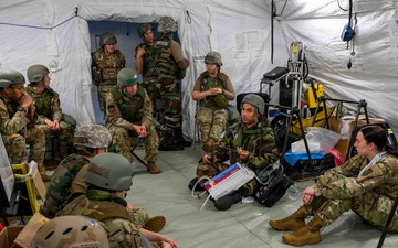 BM26: U.S. Airmen and Marines simulate austere medical operations