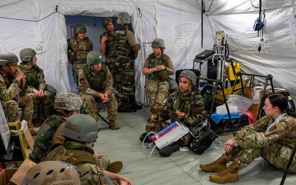 BM26: U.S. Airmen and Marines simulate austere medical operations