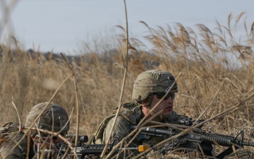 Soldiers pull security in brush