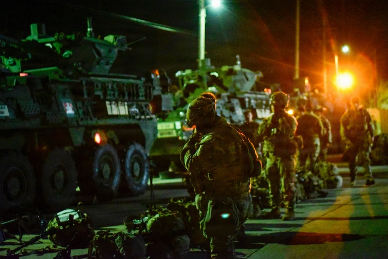 2-2 SBCT conducts tactical movement and defense training