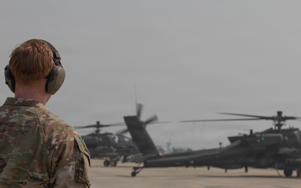 AH-64 Apache Helicopter FARP