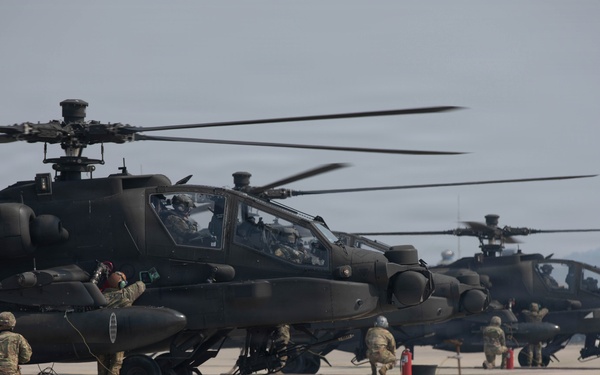 AH-64 Apache Helicopter FARP