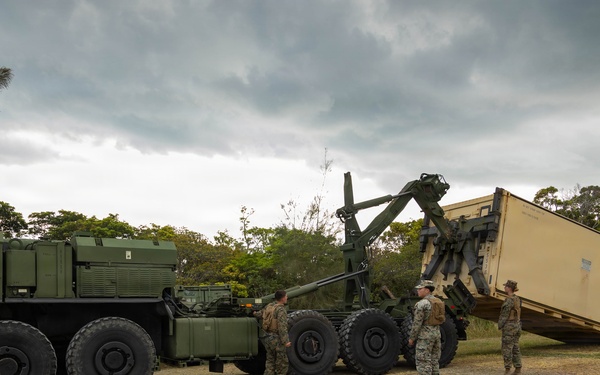 7th Communication Battalion Marines set up during Stormbreaker 26.2