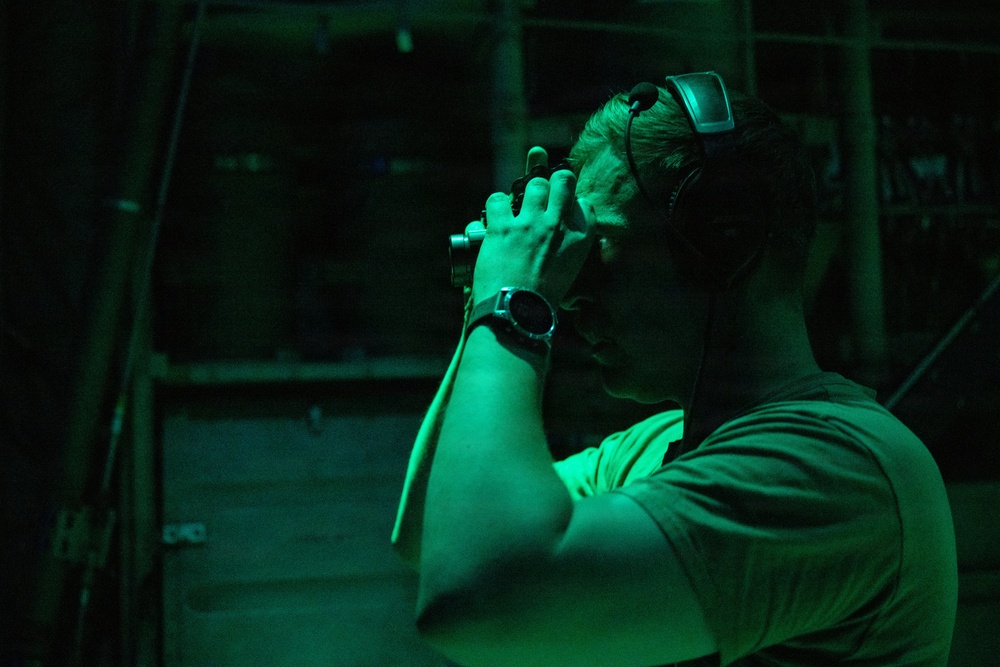 US Air Force C-130 crew conducts airlift mission in support of Operation Epic Fury