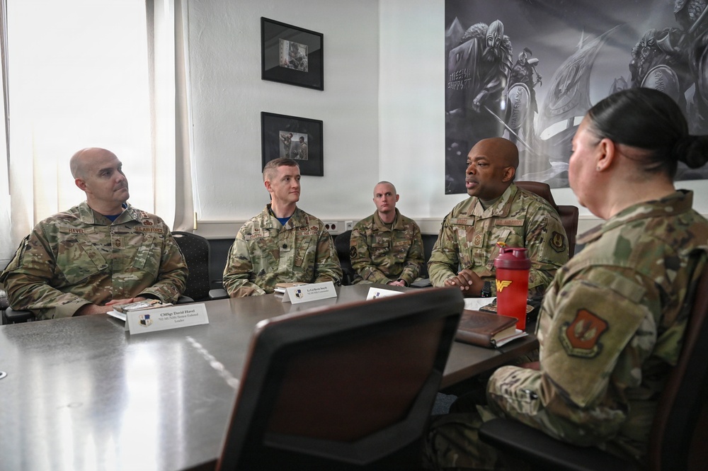 Air Force Installation and Mission Support Center chief engages with Airmen during visit to Spangdahlem Air Base