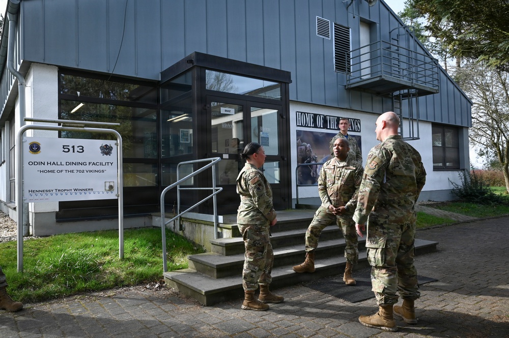 Air Force Installation and Mission Support Center chief engages with Airmen during visit to Spangdahlem Air Base