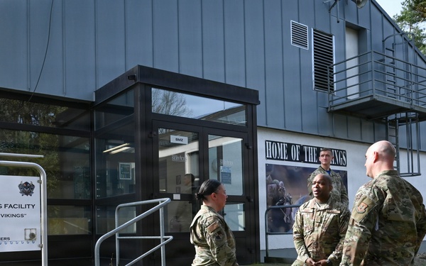 Air Force Installation and Mission Support Center chief engages with Airmen during visit to Spangdahlem Air Base