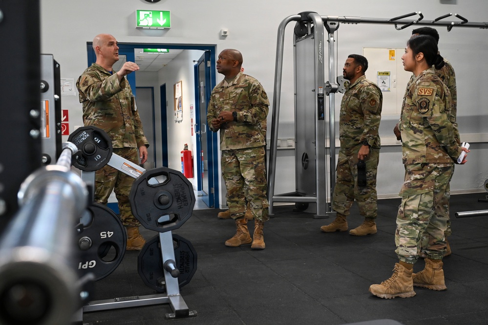 Air Force Installation and Mission Support Center chief engages with Airmen during visit to Spangdahlem Air Base