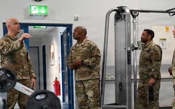 Air Force Installation and Mission Support Center chief engages with Airmen during visit to Spangdahlem Air Base