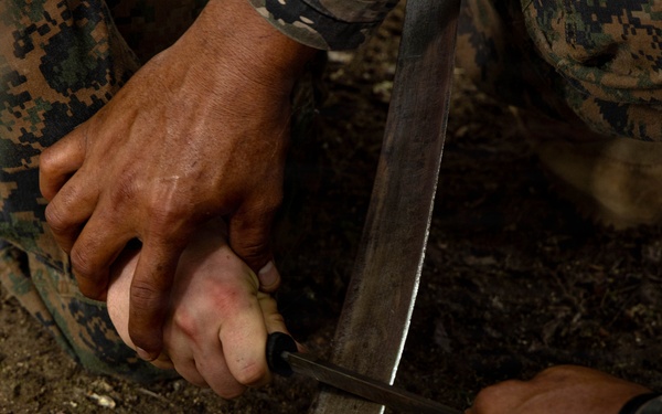 Jungle Operations Training Course - Panama: Machete techniques