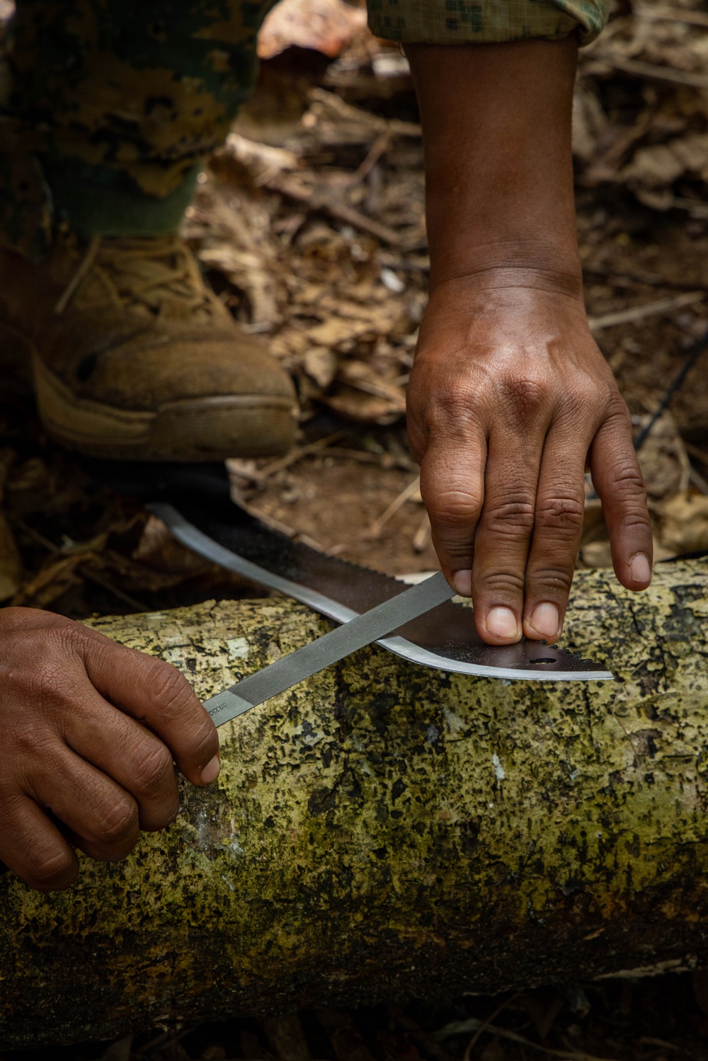 Jungle Operations Training Course - Panama: Machete techniques