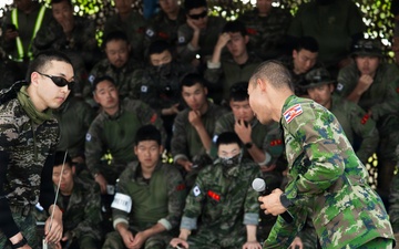 Task Force Ashland Marines, Sailors Conduct Combined Arms Live Fire Exercise Rehearsal After Action Brief During Exercise Cobra Gold 26
