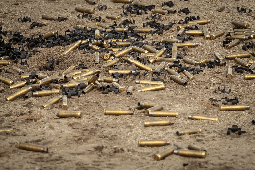 Marines with 2nd Maintenance Battalion Conduct Live-Fire Machine Gun Range