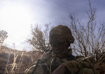 U.S. Army Soldier perform tests on denied, degraded, intermittent, or limited equipment