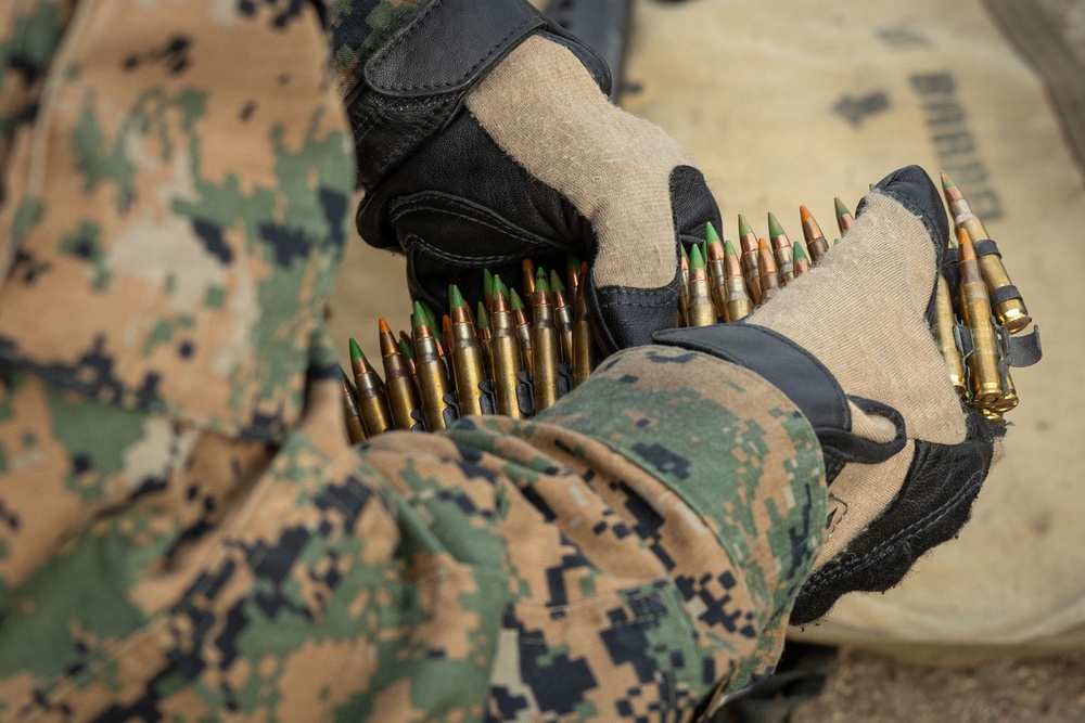 Marines with 2nd Maintenance Battalion Conduct Live-Fire Machine Gun Range