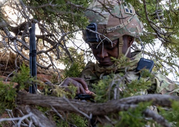 U.S. Army Soldier perform tests on denied, degraded, intermittent, or limited equipment